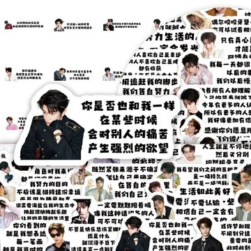 🔥臺灣出貨 180張丁禹兮語錄貼紙治癒文案創意周邊應援裝飾高顏值書本DIY貼畫