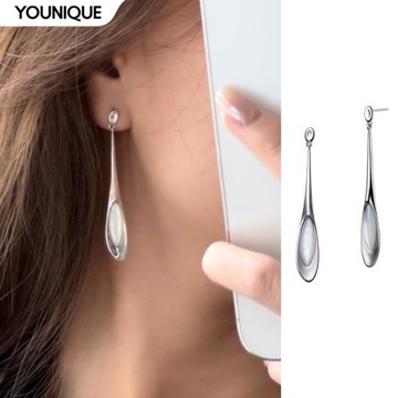 Juunngle Lab新品24秋冬滄海蝶貝長耳墜新中式耳釘YOUNIQUE買手店