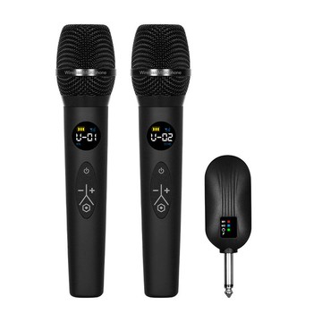 無線充電話筒一拖二萬能麥克風調音量音響聲卡唱歌專用手持話筒【Snowbelle優選】