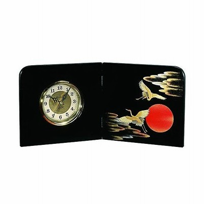 紀州塗り 屏風時計 日の出鶴 盛り絵 和風 和室 おしゃれ 木目 インテリア 日本製 通販 Lineポイント最大get Lineショッピング