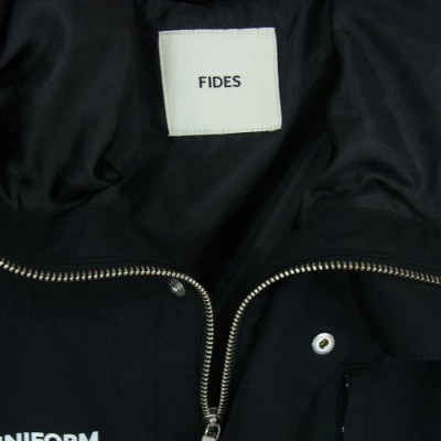 フィデス FIDES メッセージ コットン ナイロン ジャケット ブラック系