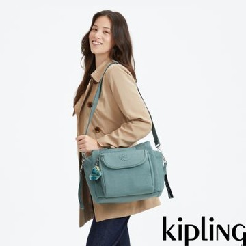 Kipling 淺霧綠大容量兩用母嬰托特包-NAPPISAC