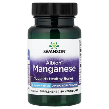 Swanson Vitamins, Albion® 錳，10 毫克，180 粒膠囊