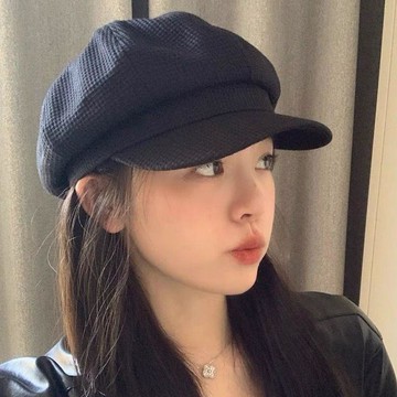 大帽檐防曬帽🌸帽子女秋天日系新款八角帽純色復古甜美百搭貝雷帽氣質優雅畫家帽防曬帽 遮陽帽 登山帽 釣魚帽 棒球帽 抗u