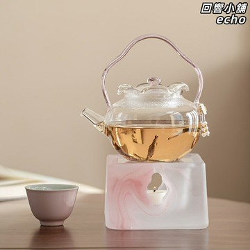 【明火慢煮】溫茶爐 煮茶器 茶爐 暖茶爐 茶具 茶道配件 硼硅玻璃耐高溫 蠟燭加熱 保溫底座 餐廳酒店茶室專用