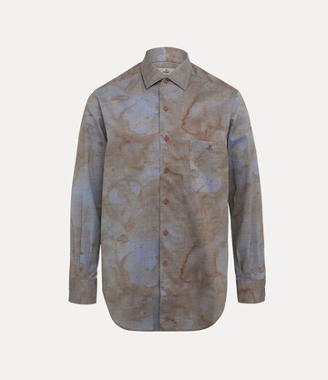 Vivienne Westwood Pj Shirt Printed Shirting Coffee-stain S Unisex