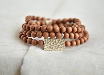 【素木腕香】天然印度沉水老山檀108顆純銀配飾佛珠念珠手串