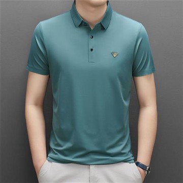 【巴黎精品】POLO衫短袖上衣-冰絲無痕休閒修身男上衣5色a1cf33