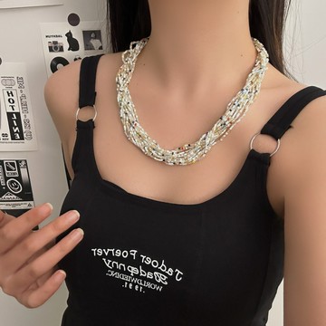 【台灣公司 可打統編】免運 choker多層纏繞串珠項鏈女波西米亞復古鎖骨鏈高級感小眾氣質項飾 可開發票 全館五折 工廠現貨直銷 新品特價 z9211