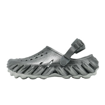 Crocs 洞洞鞋 洞洞鞋 Echo Clog Metal Sport 男女鞋 波波金屬克駱格 灰 2141091FS