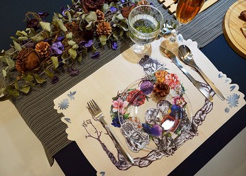 開動系列【 情詩 】單入/ 矽膠布餐墊 / 原創插畫 / 設計師款