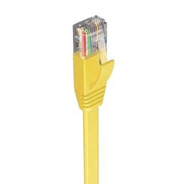 POLYWELL 寶利威爾 CAT6扁線高速網路線 RJ45 福祿克認證 PW15-W59-A308  10m  黃色  1條