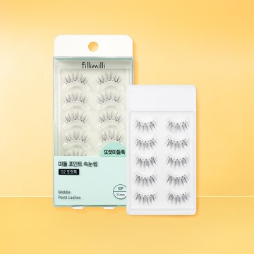 Fillimilli Middle Point Lashes 02 CLEAR TOK (11mm) (10P)