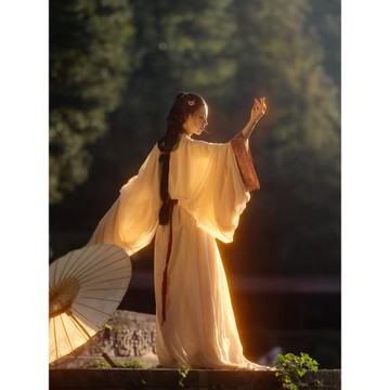 絕美復原款戰國袍漢服女大放量拖尾直裾2025新款古風攝影女裝夏季