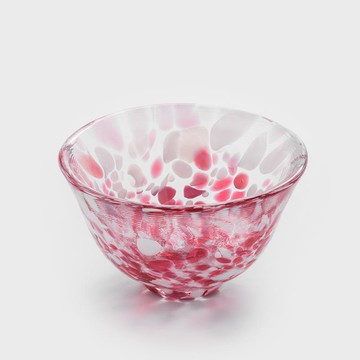 【WAGA】 津輕 日製手作 50ml 玻璃清酒杯│粉櫻│單品