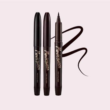 【KARADIUM 官方旗艦店】電影女王防水眼線筆 黑色｜棕色可選 (1.0g)｜彈性筆刷 滑順流場 抗油防水不暈染