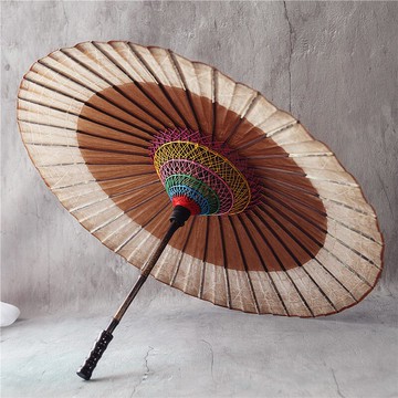 桐油紙傘木長柄傘 攝影拍攝復古風國潮古典晴雨傘紫竹傘滿穿