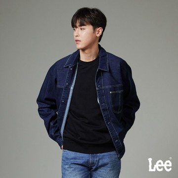 Lee 寬鬆牛仔外套 男 深藍洗水 LB414004898