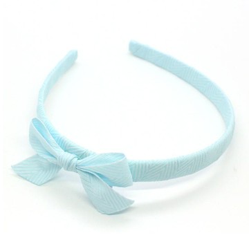 Ribbies｜雪弗蘭蝴蝶結髮圈-粉藍
