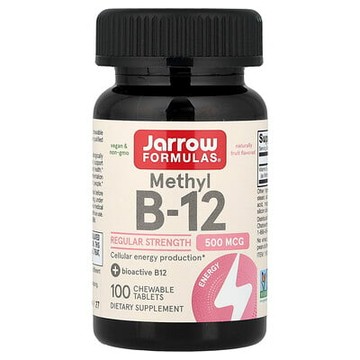 Jarrow Formulas, 甲基 B-12，櫻桃味，500 微克，100 片咀嚼片