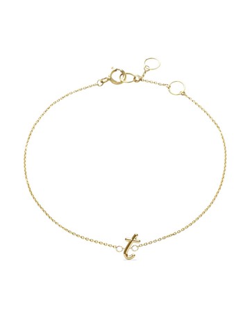 THE ALKEMISTRY - 18kt yellow gold Love Letter initial bracelet - women - 18kt Yellow Gold - One Size