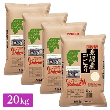  令和5年産 本場 新潟県 魚沼産 コシヒカリ 20kg(5kg×4袋) 五つ星お米マイスター監修 新米