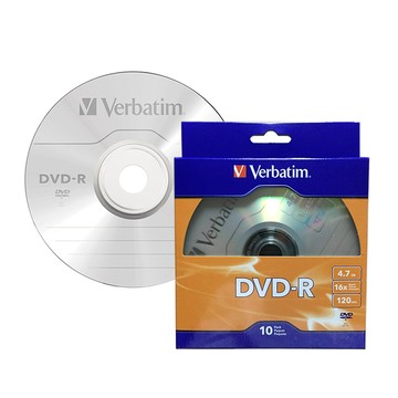 Verbatim 威寶16X DVD-R光碟片(10片盒裝)