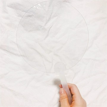 ！透扇空白手帳拚貼扇子應援透明扇diy手工製作膠帶創意工具高顔值