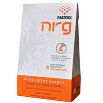 Om  Energy Powder Drink with Cordyceps & Reishi CitrusOrange 10 Packets by NRG Matrix