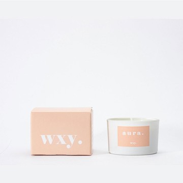 【英國wxy】經典mini蠟燭 - aura. 雲杉 & 琥珀絨 / 95g
