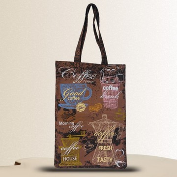 强力可重复使用的米色手提袋 环保 棉帆布袋与猫