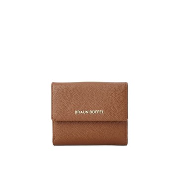 BRAUN BUFFEL 台灣總代理 薇拉-C 8卡兩折短夾-麥色/BF2004-404-BRA
