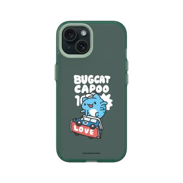 iPhone 15 JellyTint 憂墨綠 - 貓貓蟲咖波 Bugcat Capoo - 10th 滑板咖波