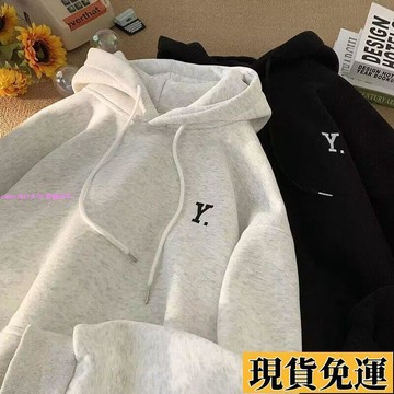悅裳💎低價免運💎純棉帽t男 帽t 大學t 長袖上衣男 美式復古重磅連帽衛衣 Oversize潮流男生衣服