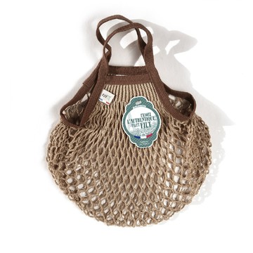 法國Filt經典手工編織袋-可可色咖啡柄(S)