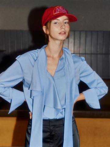 lotsyou_Old Money Blouse Sky Blue