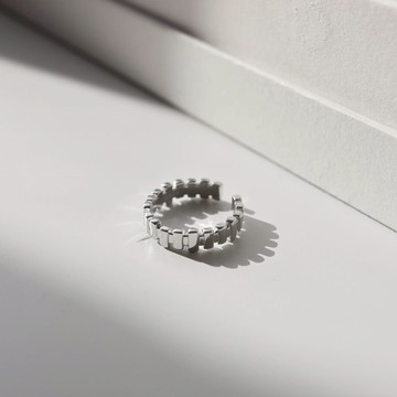 飾品現貨（四件$299）鍍銀長方塊串開口戒🌙Moon_1018