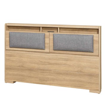 【KIKY】如懿附插座靠枕機能床頭片 (雙人5尺) 雪松色