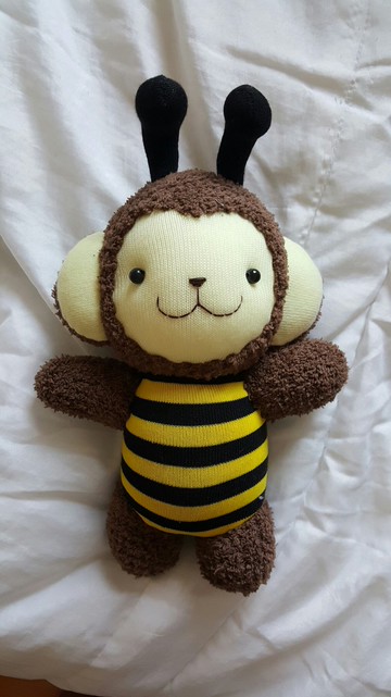 幸福咩咩.手作小舖-蜜蜂猴娃娃