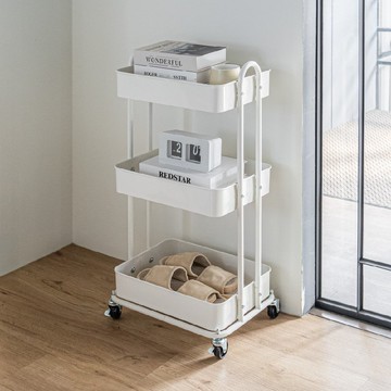 全鐵置物推車 加大升級款 三層 4色-移動滑順 外銷款 廚房收納