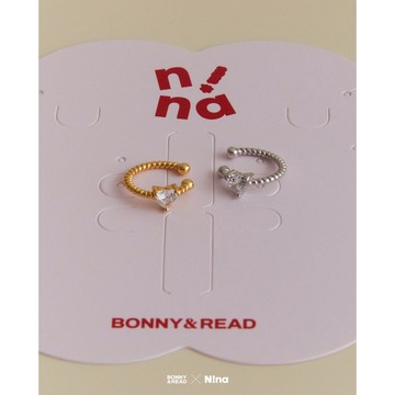 【Bonny & Read】[Nina聯名款/純銀] 幸運之心耳扣 2色 單售 純銀耳環 耳骨夾 低敏【全現貨賣場】