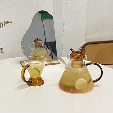 法式玻璃花茶壺570ml