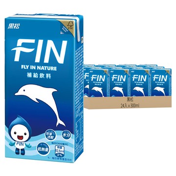黑松 FIN 補給飲料  補充水分及電解質  等滲透壓設計  低熱量  24入  300ml