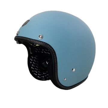 ASTONE 安全帽 SP3A 素色 平冰河藍 抗UV 內墨鏡 金屬插扣 全可拆 半罩 復古帽