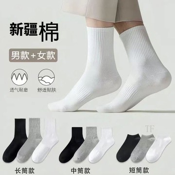 【100%新疆長絨棉】男女百搭 抗起球四季棉襪｜運動防臭吸汗．東腰防滑．長筒/中筒/短筒三款可選 學生/上班族必備襪子