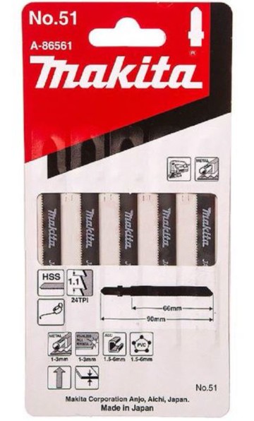 MAKITA 牧田 A-86561 線鋸片高速鋼 金屬切割 適用 金屬 軟鋼 鐵工