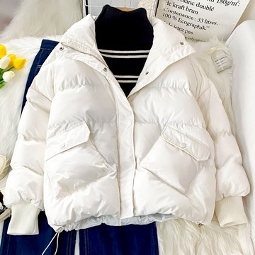 短款羽絨棉服女年新款小個子冬季白色外套爆款學生面包服