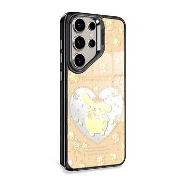 三麗鷗S25/S24/S23軍規防摔合金框隱形立架鏡面磁吸殼-捧花布丁狗