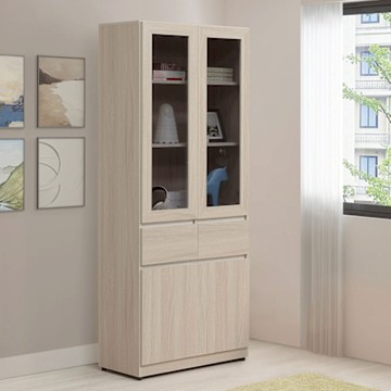 Homelike 喜家居2.7尺中抽書櫃(2502)-80x40x195公分