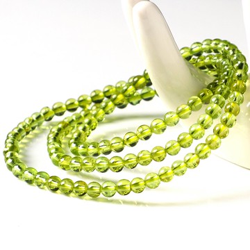 天然橄欖石佛珠手鏈 女男款 簡約圓珠多圈手串 送證書 僅一批